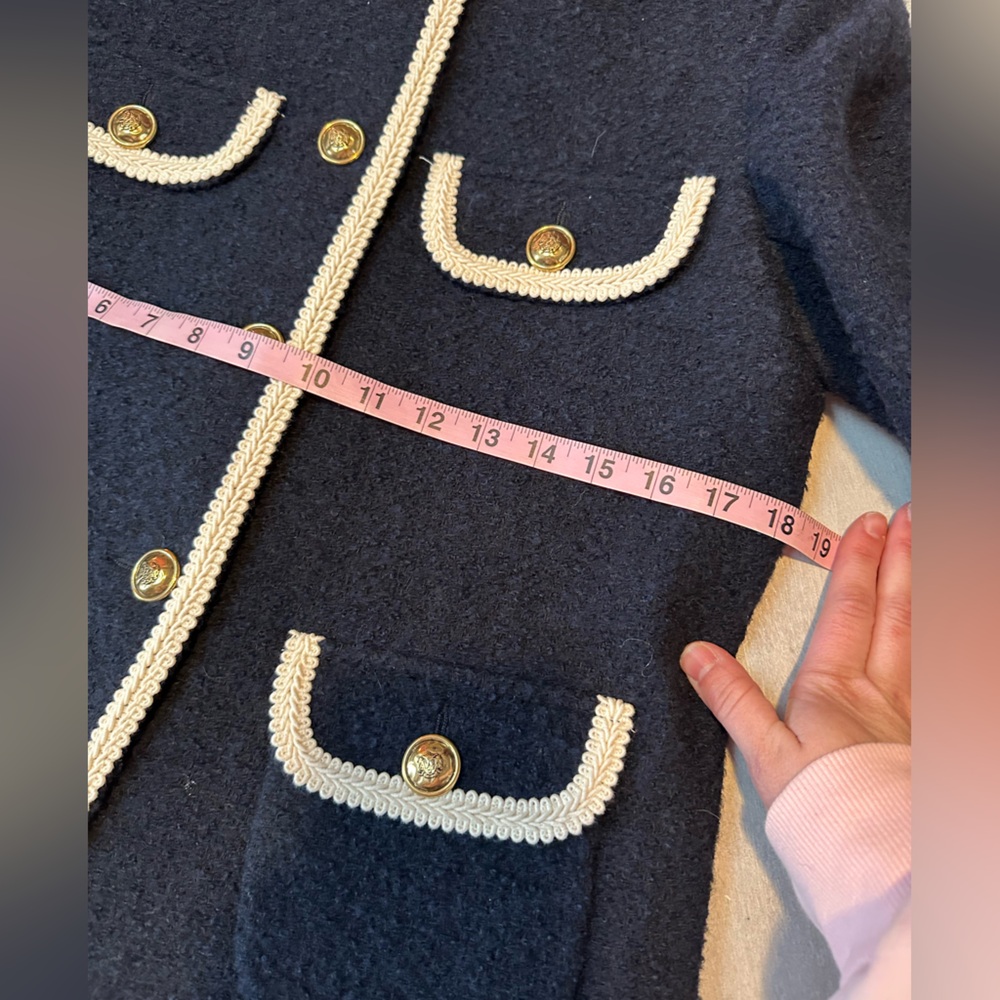 SANDRO Dark blue collarless jacket - image 13